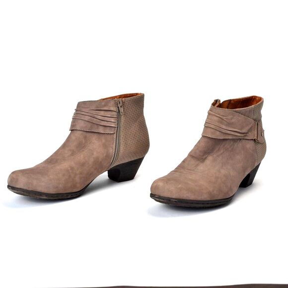 Rockport Women's Brynn Rouched Ankle Boot Tan Size 9 - Picture 3 of 5